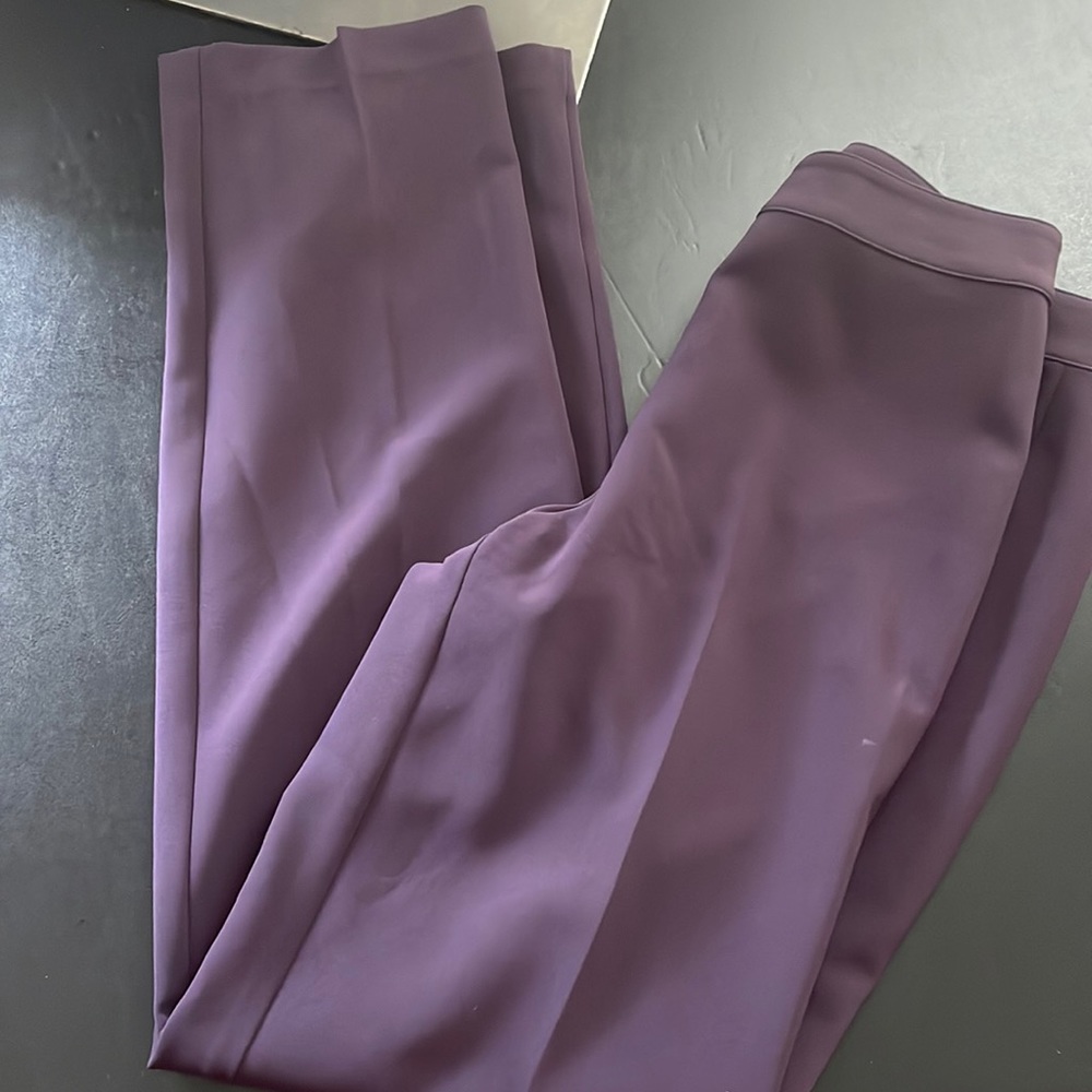 ST. JOHN Purple Plum high waisted Dress Pants